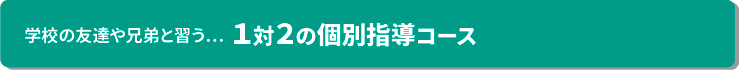 学校の友達や兄弟と習う…１対２の個別指導コース